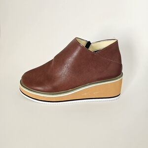 Women's Maroon Platform Slip-On Shoes Size 8